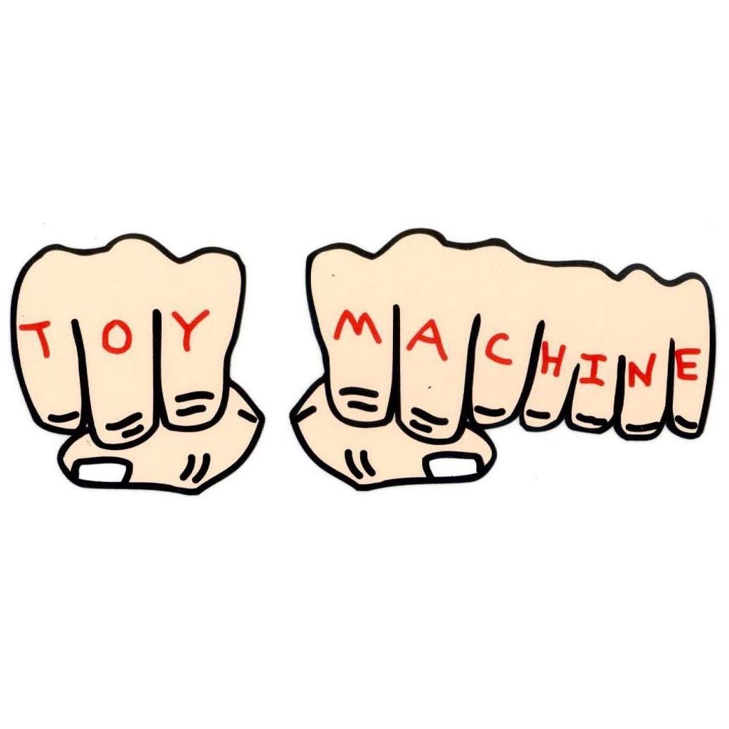 Toy Machine Skateboard Fists Logo Sticker 3 x 7 5