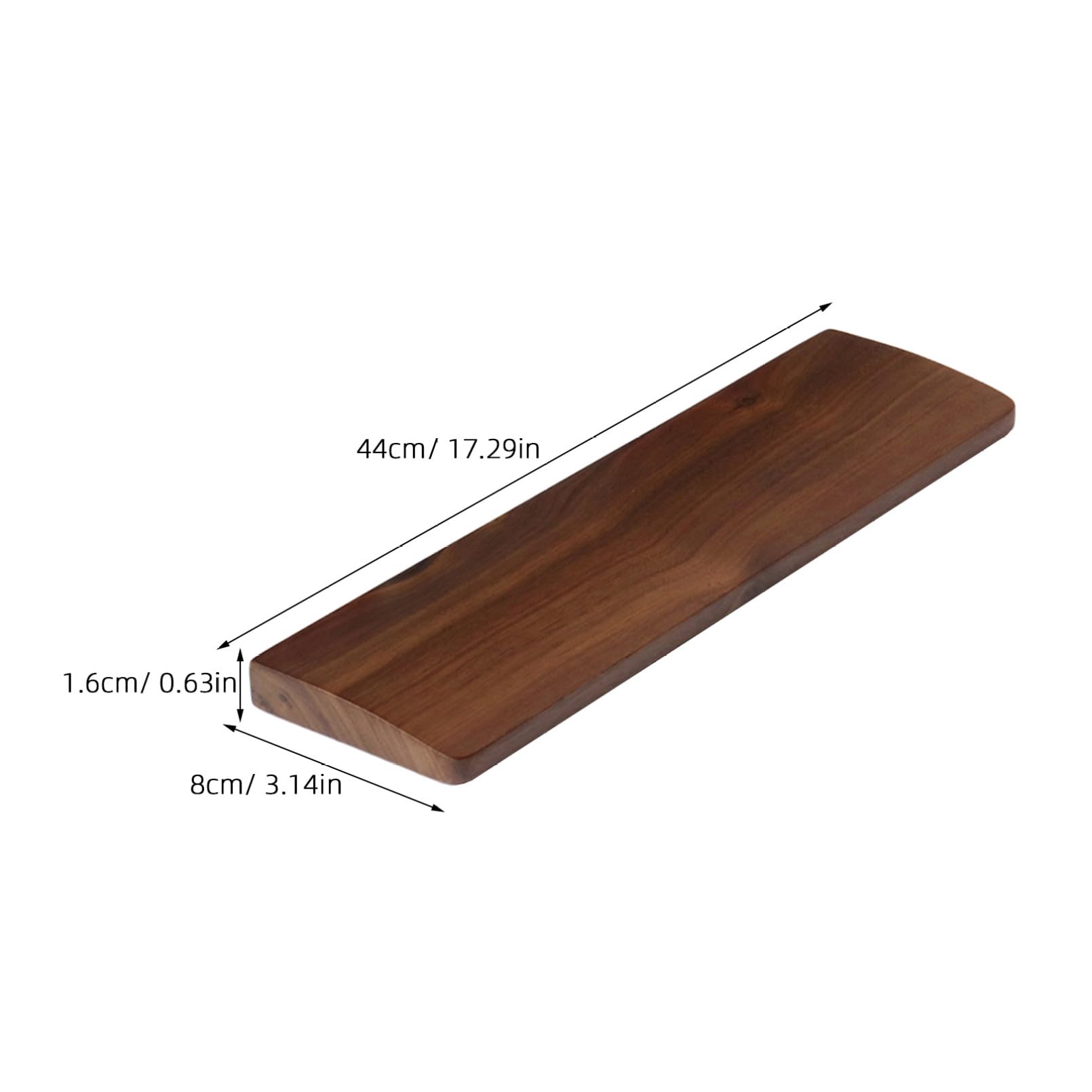 Handgelenkauflage Natürliche Holzstruktur für Tastatur aus Walnussholz Ergonomisch 440x80mm Schmerzlindernd und Langlebig für Computer und Laptop