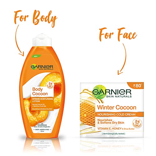 Image of Garnier Body Cocoon Intense Moisturising Lotion, Nourishes and Softens Skin, For Normal Skin, 250ml