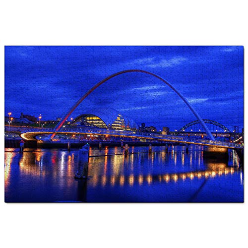 Puzzle del Puente del Milenio de Newcastle, Reino Unido, Inglaterra, para adultos, 1000 piezas, regalo de viaje, recuerdo, 38 x 26 cm