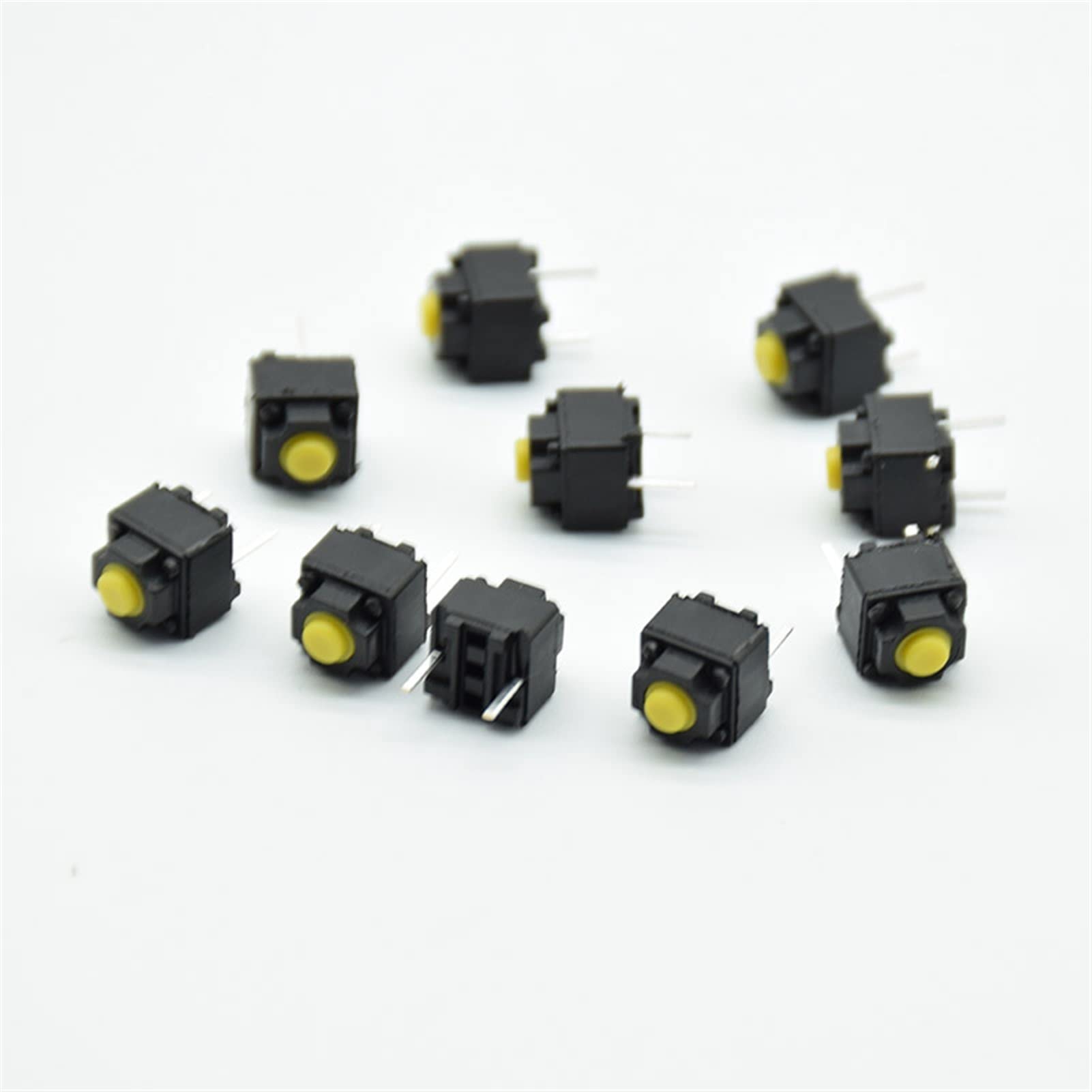 JFQOWCMP Micro Switch 10pcs Mute Button 6 * 6 * 7.3mm Silent Switch Wireless Mouse Wired Mouse Button Micro Switch Yellow Push Button Switch