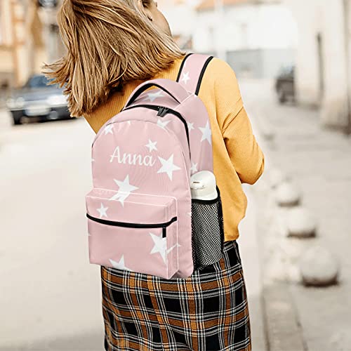 Pink With Stars Personalized School Backpack Waterproof Schoolbag For Kids Chidren Gift With Name #TOP5
