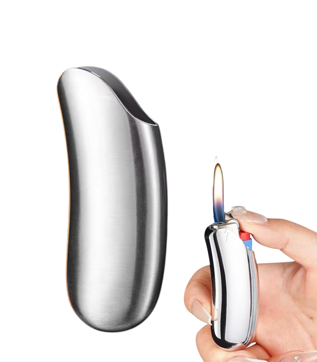 Premium Metal Lighter Case Cover Sleeve Holder Pouch Luxury Gentlemens Holster Fits BIC Lighter Full J6 Standard Size Silver Elegant