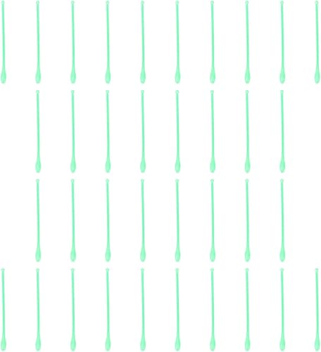 100PCS plástico laboratorio cuchara mini laboratorio mezcla espátulas (verde)