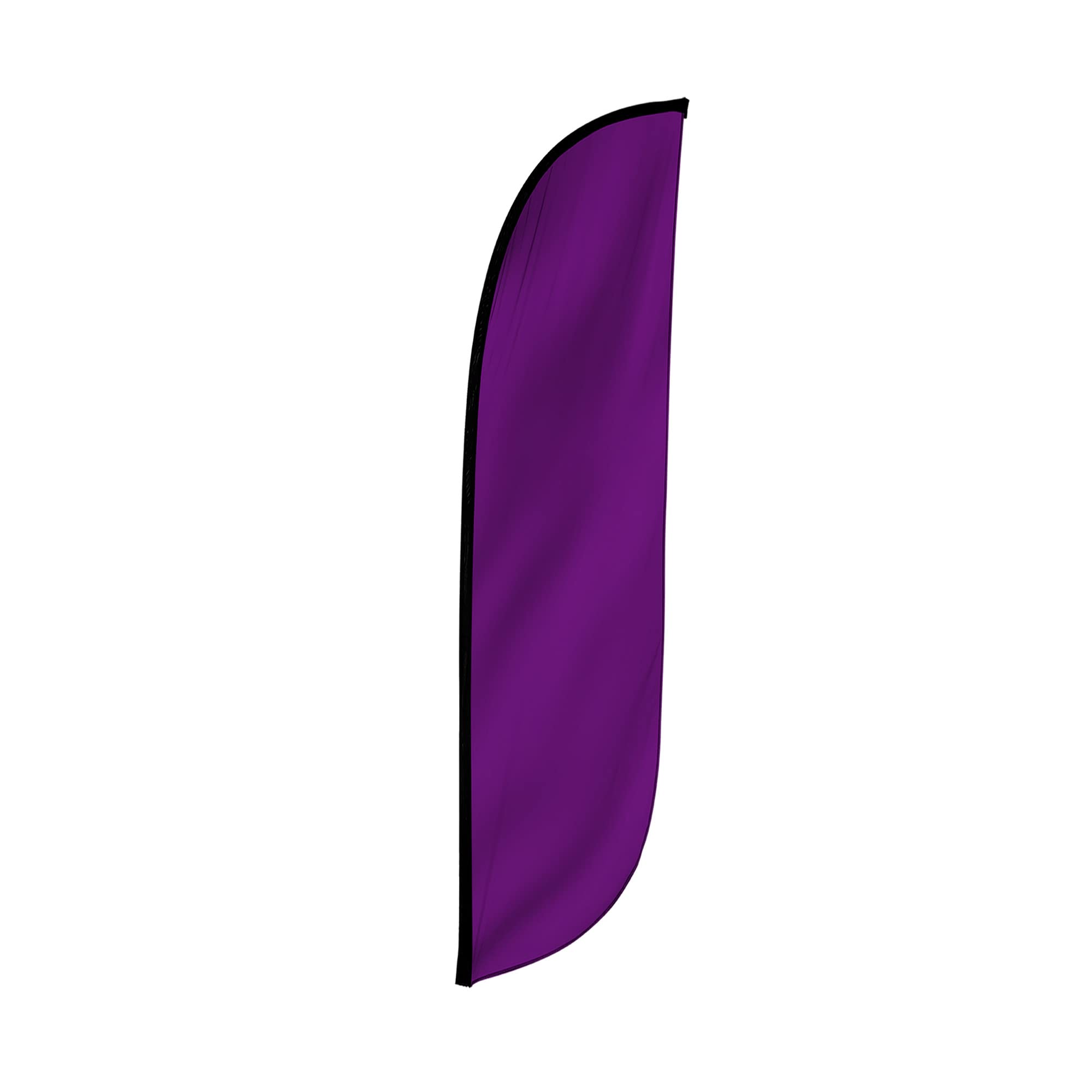 LookOurWay Feather Flag Banner - 12 Feet Tall Advertising Flags for Outdoor Business and Events Promotion - Swooper Flag Only - Solid Color Flags -