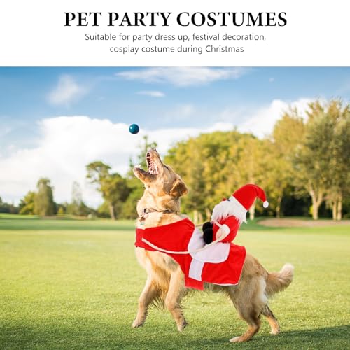 Disfraz para perros Santa Claus M rojo miniatura 6