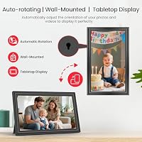 64GB FRAMEO 15,6 Zoll Digitaler Bilderrahmen - 1920 * 1080P FHD IPS Touchscreen Digitale Bilderrahmen, Auto Rotation Elektronischer Fotorahmen, Teilen Sie Fotos/Videos Sofort – Ansicht 7