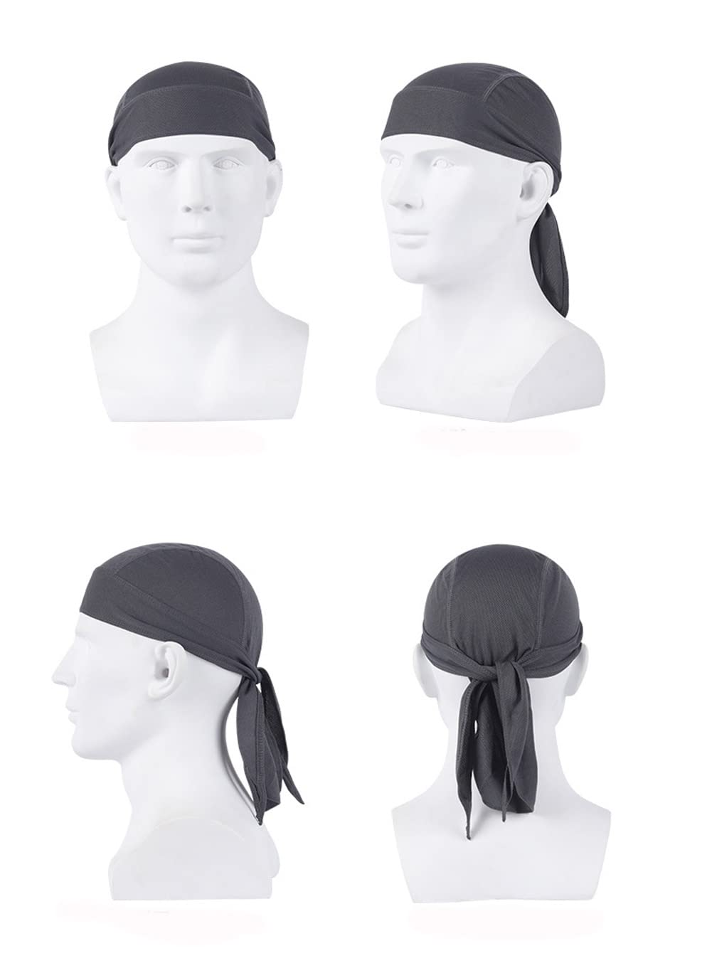 FUGLUS Bandana Cap,Bandana De Sport Pour Homme Et Femme,Bonnet De Course D' Été,Foulard De Cyclisme Élastique,Respirant,Chapeau De Pirate,pour Course Pied,Vélo Et Activités Plein Air