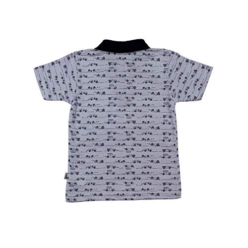 Polo Manga Curta Infantil Para Menino - Branco 2