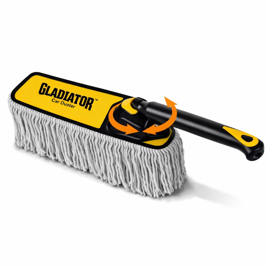 Gladiator Twister Car Duster, White, Cotton, 67L x 18W Centimeters