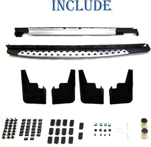 Miniatura 2 de Estribos laterales aptos para Hyundai Palisade 2020-2025 con aletas de barro (no requiere perforación)