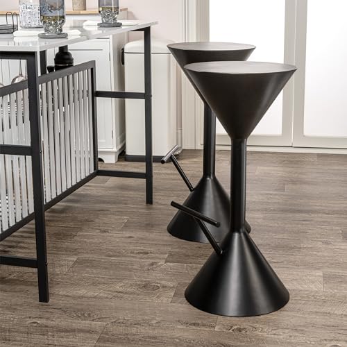 JONATHAN Y Butaco Barra Sin Respaldo de Hierro 29.75" Negro | Estructura Metálica Sólida, Silueta Escultórica, Reposapiés Integrado, Estilo Industrial de Diseñador miniatura 7