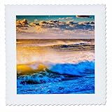 Square dimensions (in inches): 16 L x 16 W, image dimensions (in inches): 14 L x 14 W 100% poloyester; image is soft to touch. Made in USA Edges have pinking shear cut Image will not fade with washing. Image not a transfer, part of material