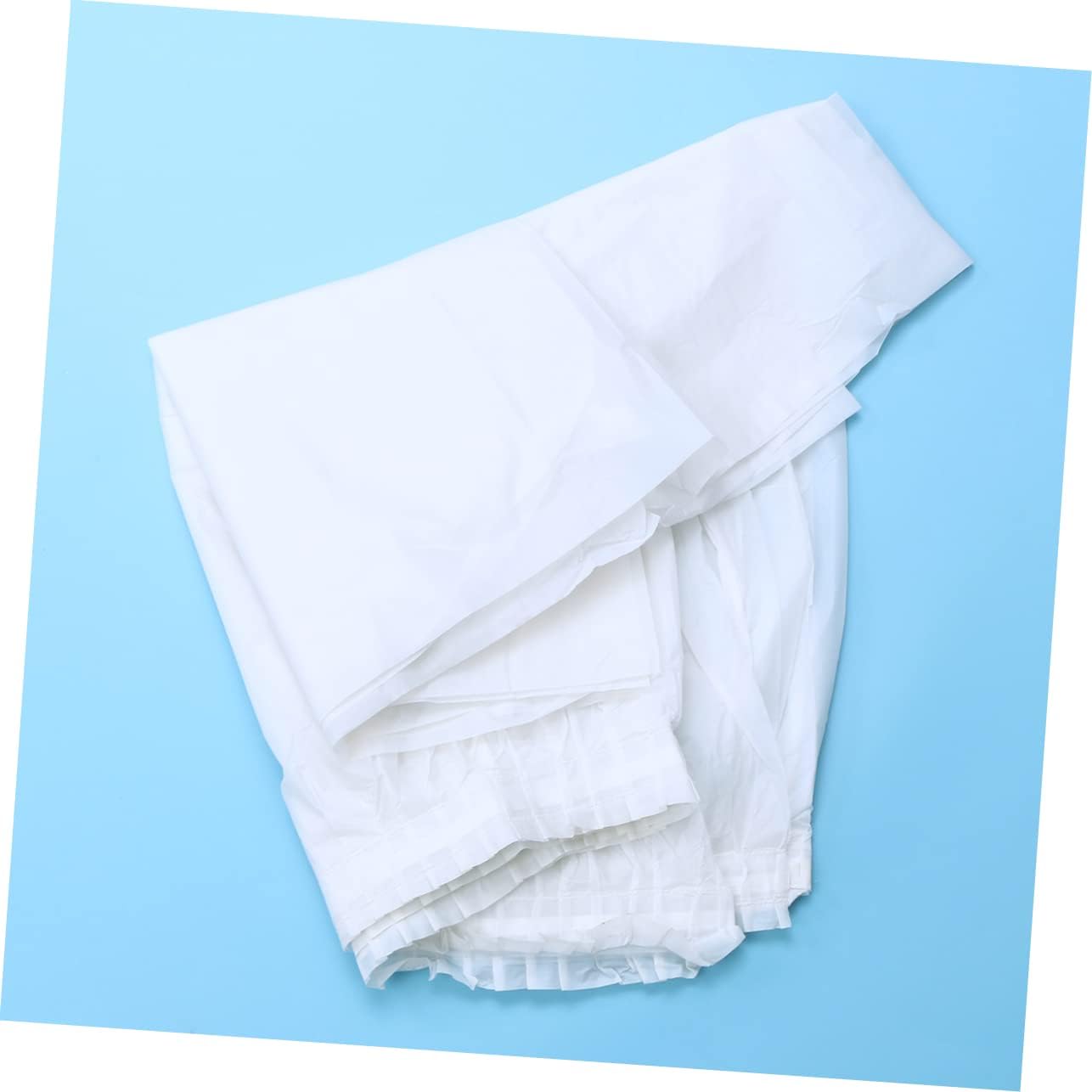 Disposable Plastic Party Table Skirt PEVA White for Wedding Decor