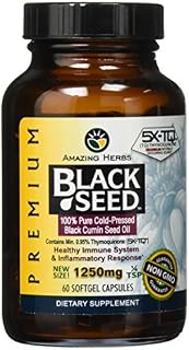 Amazing Herbs Premium Black Seed Oil Soft-Gels, 60 Count (Pack of 1)