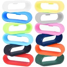 12-Pack Accessories for Magic Band & Band& Band2.0, Multi-Color Anti-slip Silicone Security Holder Loops Comapatible with Disney Magic Bands