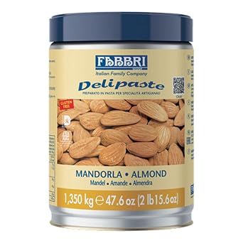 Fabbri Delipaste Almond Flavoring Compound, 2.9 lb | For Gelato, Ice Cream, Soft Serve, Pastry and Confectionary, 1 Tin