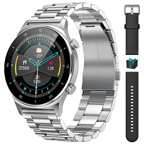 LIGE Smart Watch for Men 1.32'' HD Full Touchscreen Activity Tracker, IP67 Waterproof Fitness Watch Men with SpO2 Heart Rate Sleep Monitor for Android iOS, Silver LIGE Smart Watch for Men 1.32'' HD Full Touchscreen Activity Tracker, IP67 Waterproof Fitness Watch Men with SpO2 Heart Rate Sleep Monitor for Android iOS, Silver
