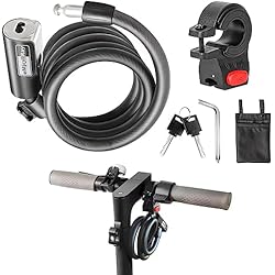 Piton Para Patinete Electrico Candado Para Patinete Electrico, eMjollRay Candado Bicicleta con 2 llaves, Candado Patinete Electrico con Soporte de Montaje, Candado Patinete Antirrobo para Xiaomi Pro2, Bicicleta,Monopatín,Paseante