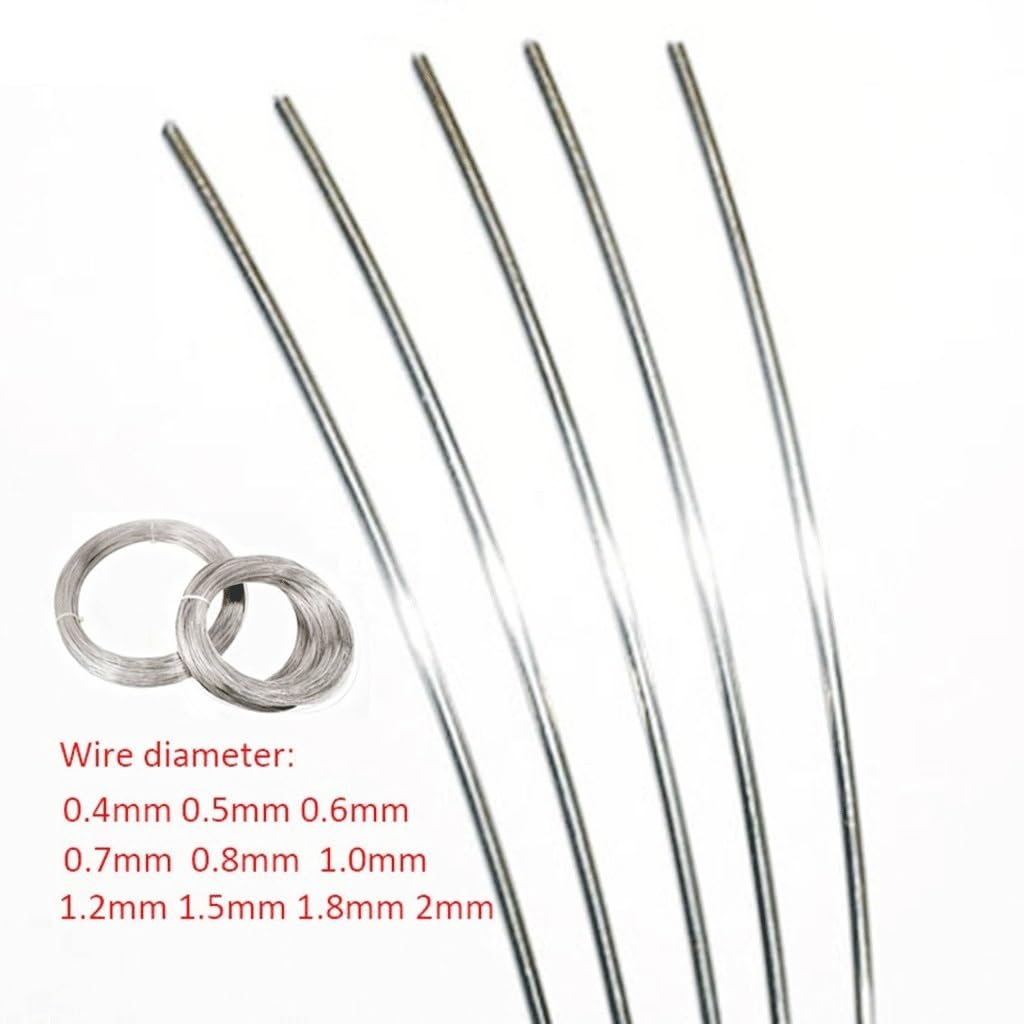 Produktbild von JOSUR Federstahldraht Aus 304 Edelstahl – 3 M, 0,8 Mm Ø – Hart, Rostfrei – Für DIY, Garten & Handwerk