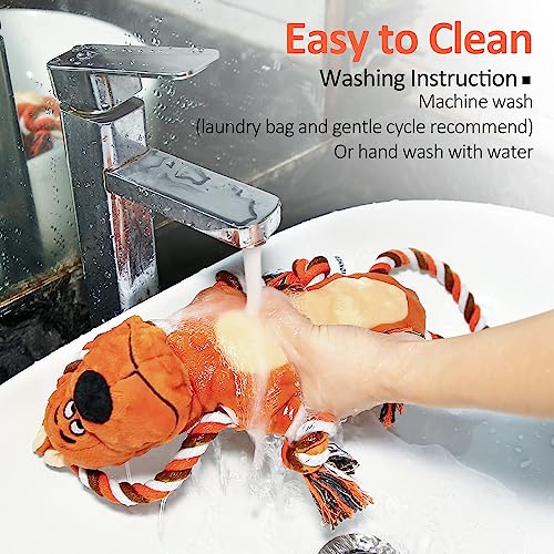 Iokheira Jouet Sonore pour Les Grands Chiens, Jouet Tug-of-War en Peluche, Mignon Jouet Squeaky avec du Papier Froissé, Jouet à Mâcher Rembourré pour Chiots et Chiens de Taille Petite/Moyenne/Grande - Image 7