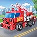 Meccano-Erector Junior - Rescue Fire Truck with Lights and Sounds Model Building Kit