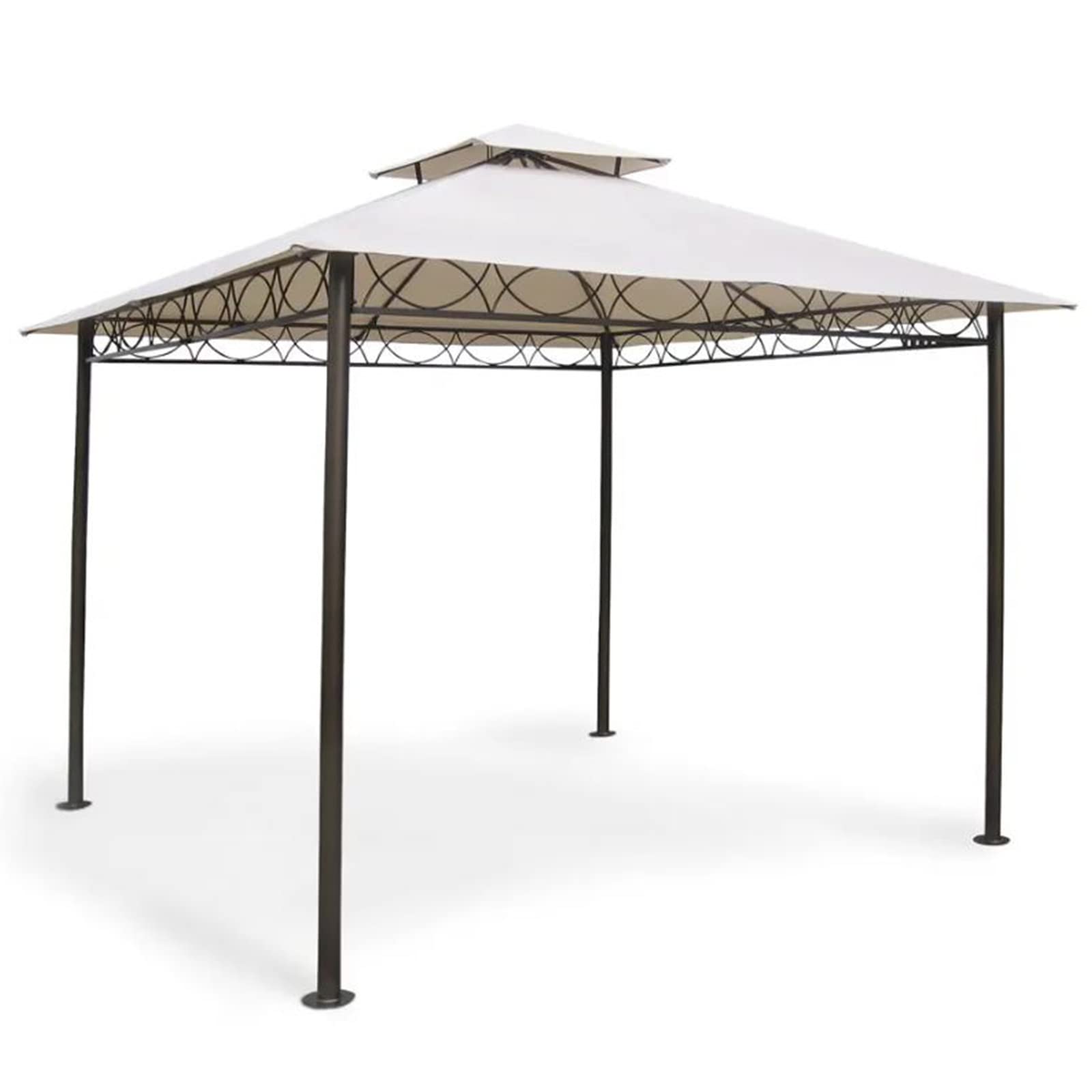 Decor Space Telo di ricambio universale per gazebo con Air vent copertura in tessuto poliestere 180 gr (3 x 3 mt, Ecrù)