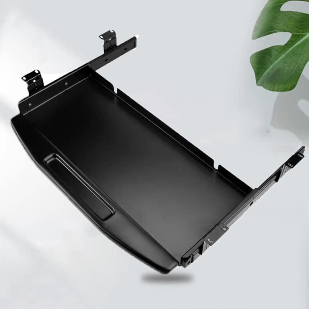 Grand plateau de clavier sous le bureau, support coulissant, plateforme coulissante de 55,9 cm, tiroir réglable pour ordinateur, noir – Maximisez le confort et l'espace.