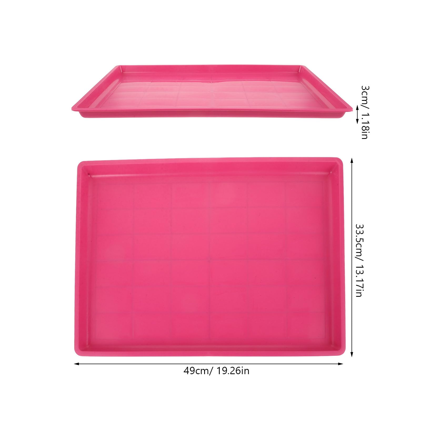 Bodenwanne für Haustierkäfige Kunststoff Kotwanne für Hundeboxen Urinschale 49,5x33,5x3cm Bruchfest Wiederverwendbar für Kaninchen Meerschweinchen und Kleintiere