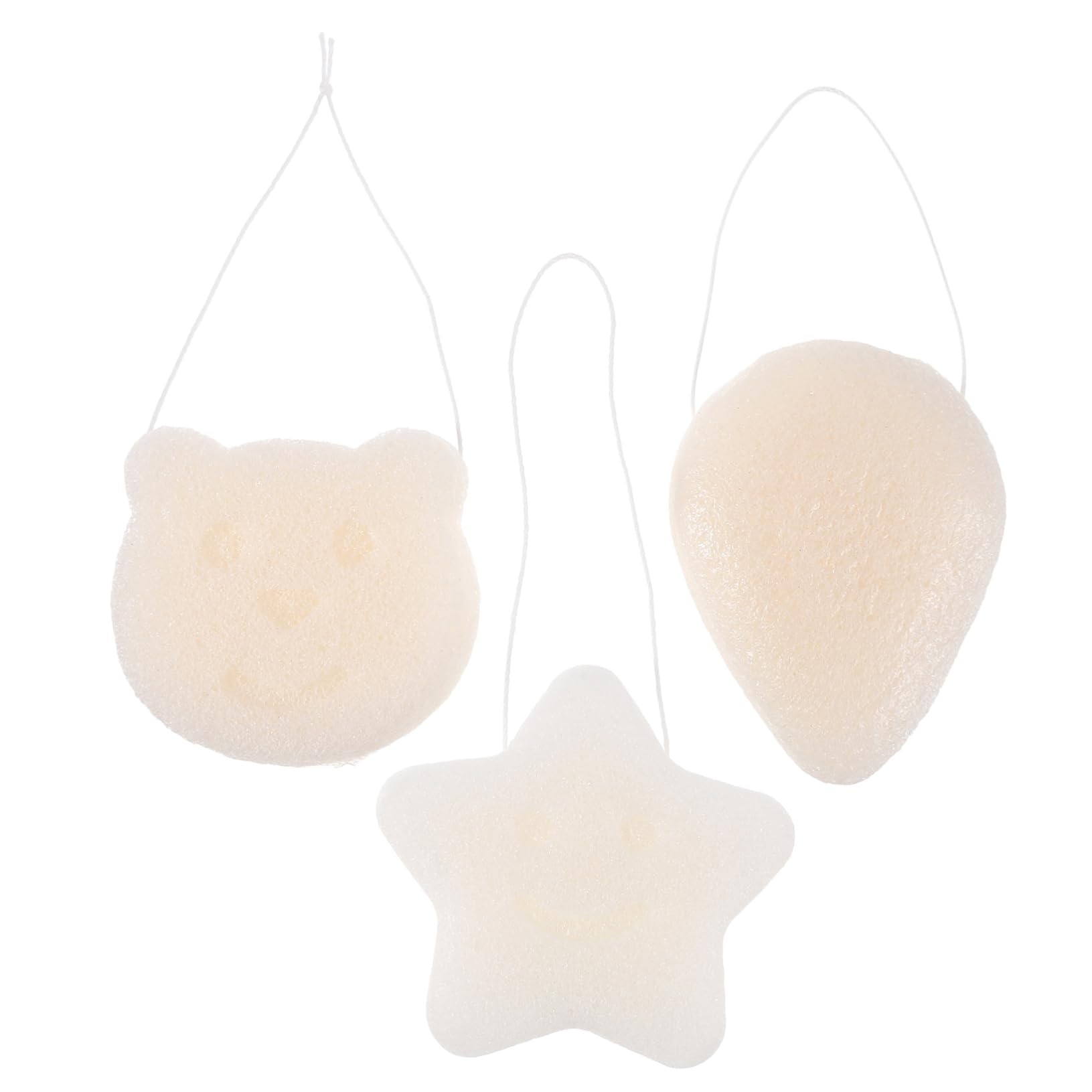 5 Sätze Schrubben Balsam Gesichtswaschschwamm Blase Abs Bathsponge Badezimmermatte Schwämme Für Die Gesichtsbehandlung Körperschwamm Zum Reinigen Glucomannan-faser Weiß 3 Stück * 5 Healeved