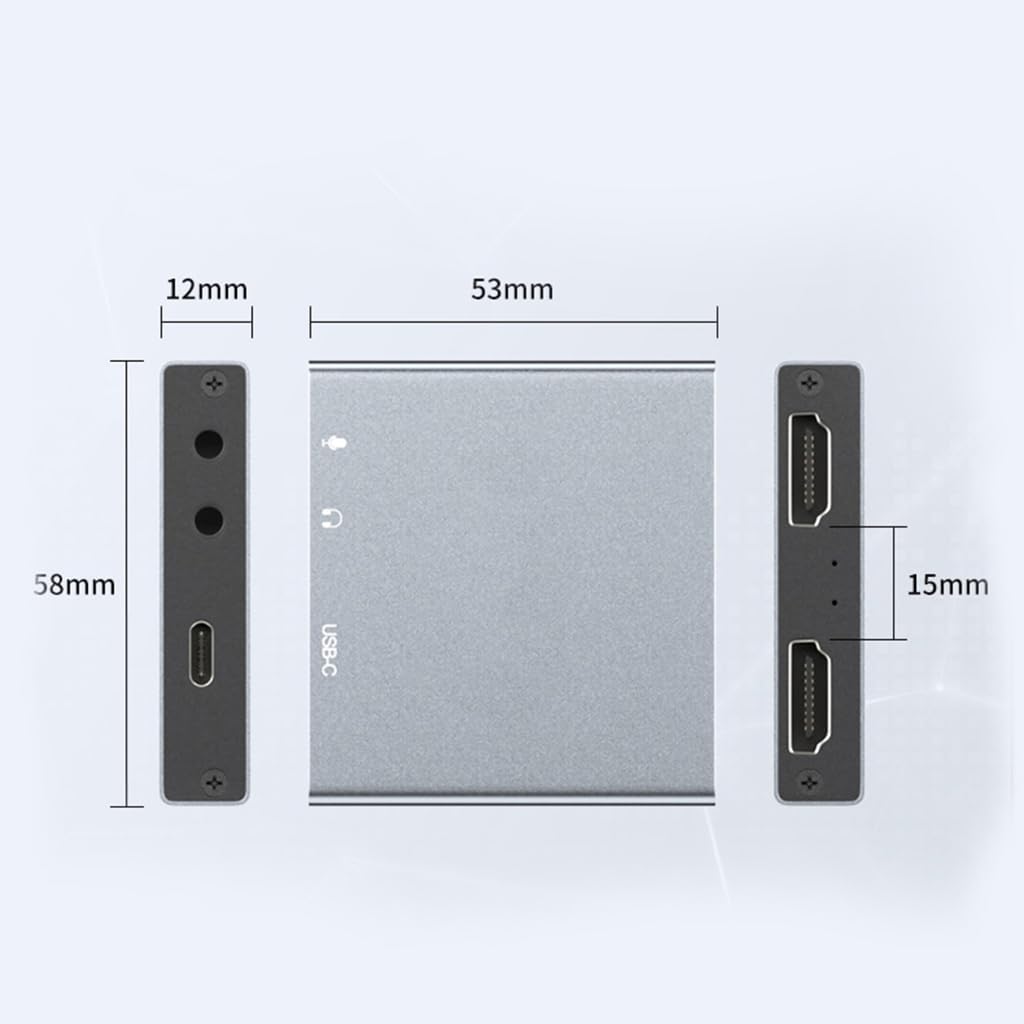 High Performances USB HDTV Video Capture Card 4K 30Hz Compatible for Multiple HDTV Interfaces for Seamlessly Streaming