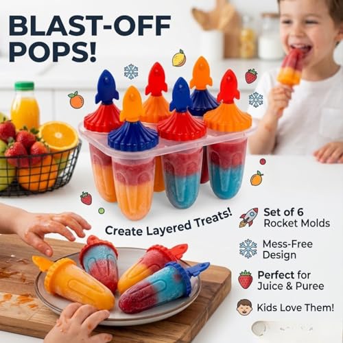 Image of BPA Free Ice Lolly and Kulfi Maker Set of 8 Reusable Popsicle Moulds Food Grade Plastic Ice Cream Popsicle Maker for Home Kitchen Multicolor (Rainbow)