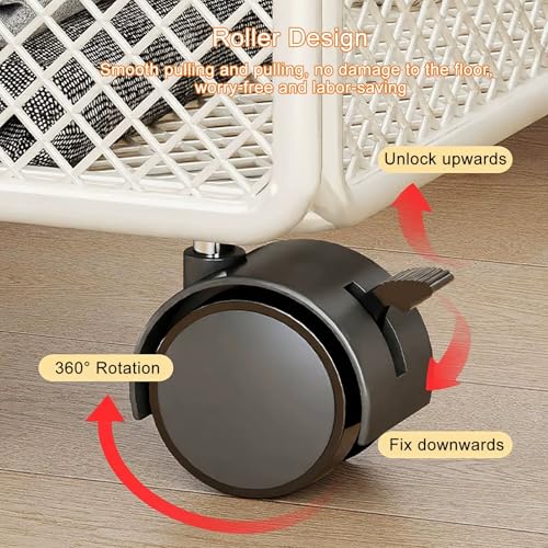 Contenitore sotto il letto con ruote, organizer per scarpe con cassetto in metallo, contenitore con rete traspirante per letto, divano e scrivania