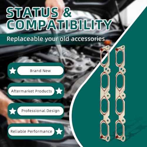 Image of AUTOKAY Intake Manifold Gasket Set of 2 for Audi A6 Q R8 for Volkswagen VW Touareg 079133074B
