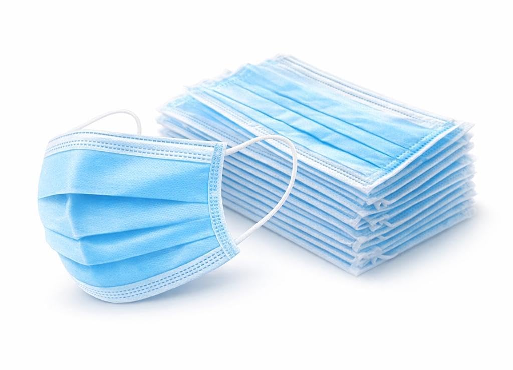 Disposable 3 Ply Non-Woven Polypropylene Face Mask, Blue, Earloop, Lightweight, Universal Fit, for Men and Women, Pack of 100-picture-45