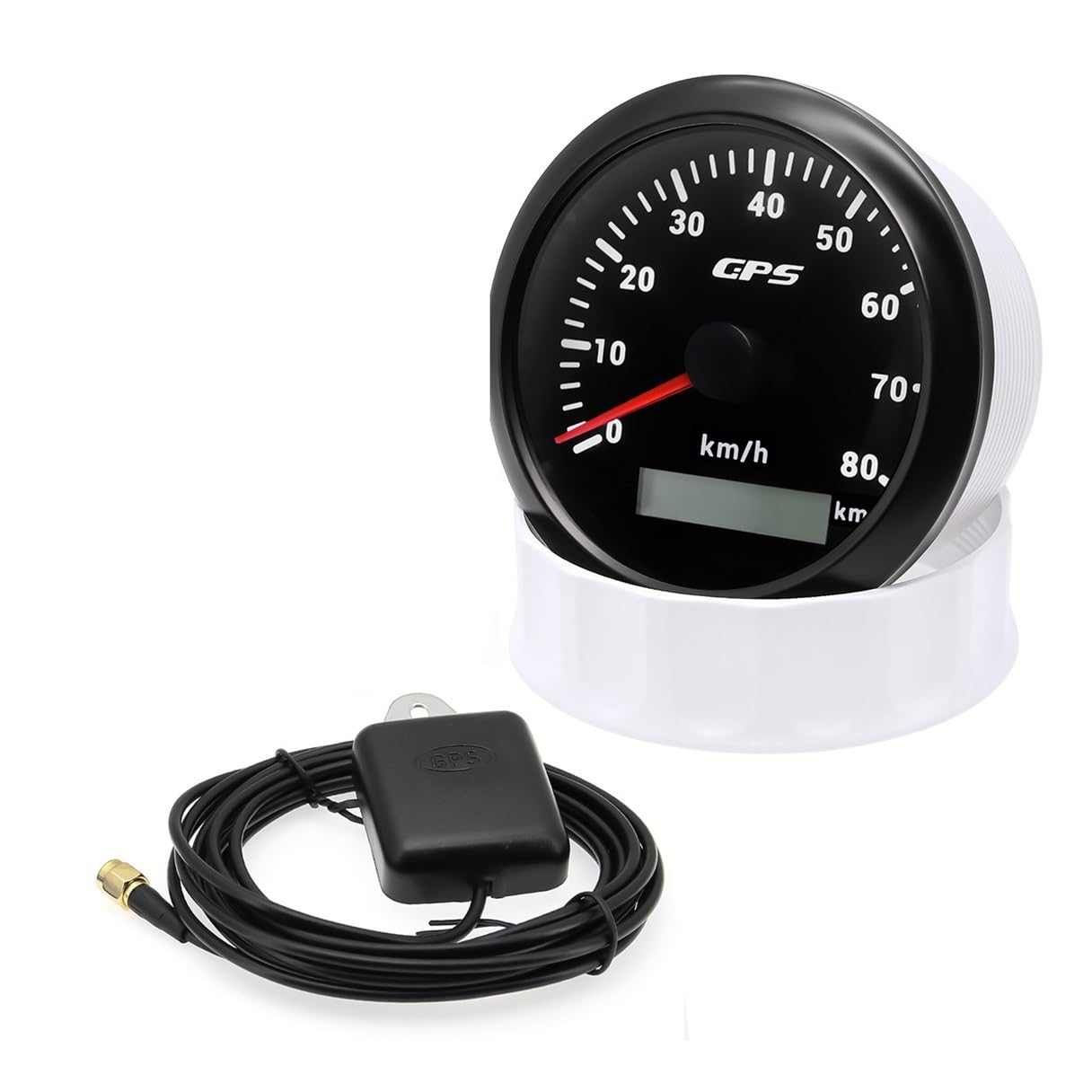 Velocímetro Digital para motocicleta, barco, coche, camión, 9-32 | Velocímetro GPS de 7 colores, 30/60/80/120/200 km/h, 85 mm, con antena GPS para motocicleta, barco, coche, camión, 9-32 V