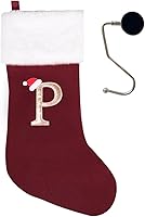 Vista 107 de Medias de Navidad de 20 pulgadas con monograma con letras, medias de Navidad súper suaves, medias grandes de monograma, medias de Navidad con letras