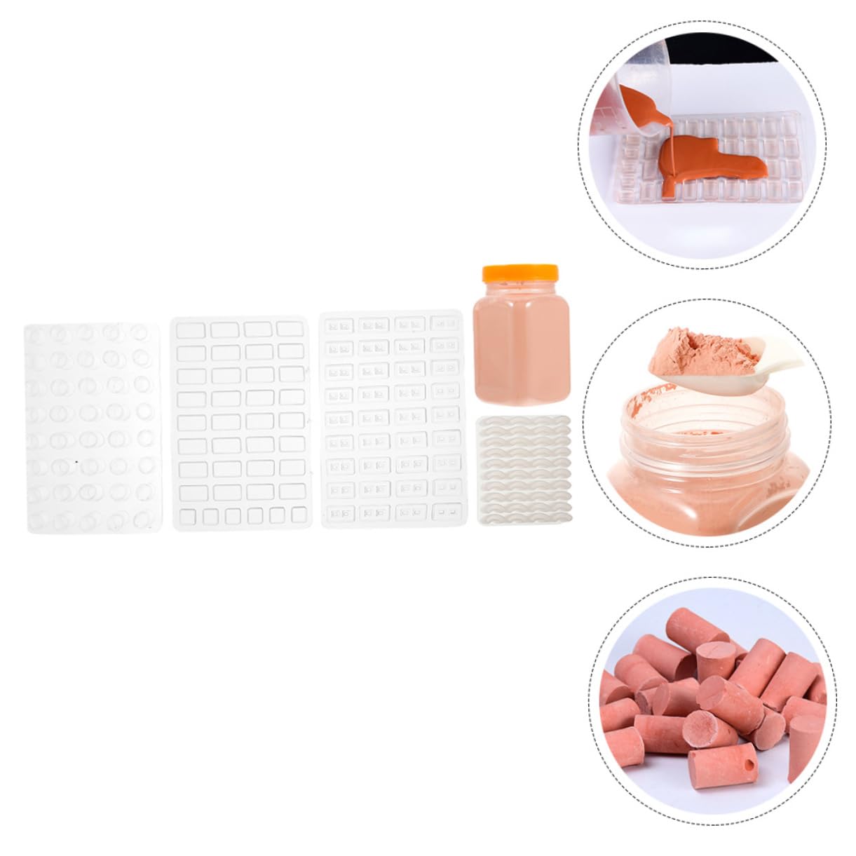 Kit Stampi per Mattoni in Miniatura in Silicone per Tavolo di Sabbia Fai da Te, Accessori per Micropaesaggi e Mini Paesaggi Decorativi, Set Portatile per Hobby Creativi
