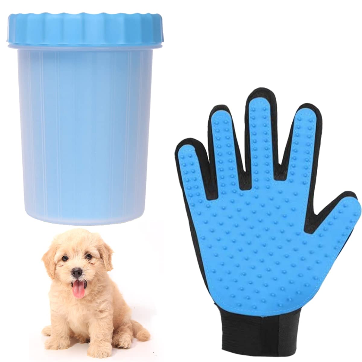YOUHAVEDEAL Dog Grooming Foot/Paw Cleaner, Dog Paw Washer Cup,2 In 1 Portable Silicone Cleaning Brush For Dogs Grooming For Small Medium Dogs (Buy One Get One Rubber Glove Free) (B09HKZ569M) Amazon Price History, Amazon Price Tracker
