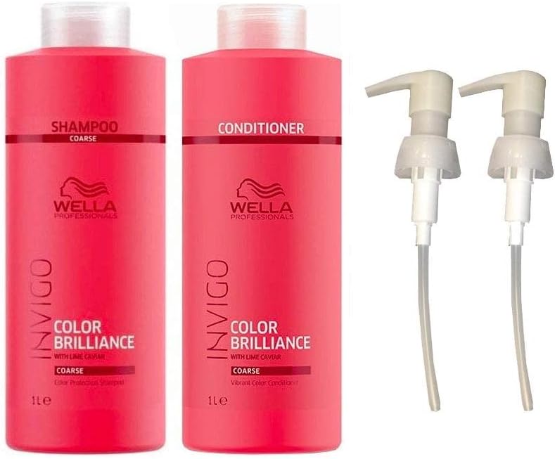 Invigo Brilliance Coarse Hair Shampoo & Conditioner Duo Litre Pack + Pumps
