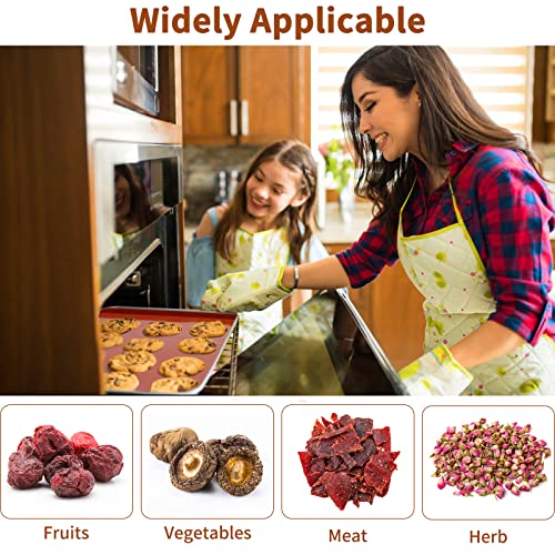 4 Pcs Silikon Dehydrator Blätter Antihaft Dörrfolie für Dörrautomat mit Schaber, Wiederverwendbare Lebensmittel Obst Dörrgerät Matten für Fruchtleder Backmatte für Obsttrockner, BPA Frei – Bild 7