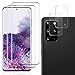 Produktbild Carantee Schutzfolie Panzerglas für Samsung Galaxy S20 Plus [2 Stück] + S20 Plus Kamera [2 Stück], 3D Vollständigen Abdeckung, Anti-Kratzen,9H Härte, Anti-Bläschen, HD Klar Displayfolie(Schwarz)