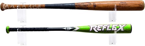 Miniatura 7 de Soportes de pared de acrílico transparente y soportes de exhibición para bates de béisbol