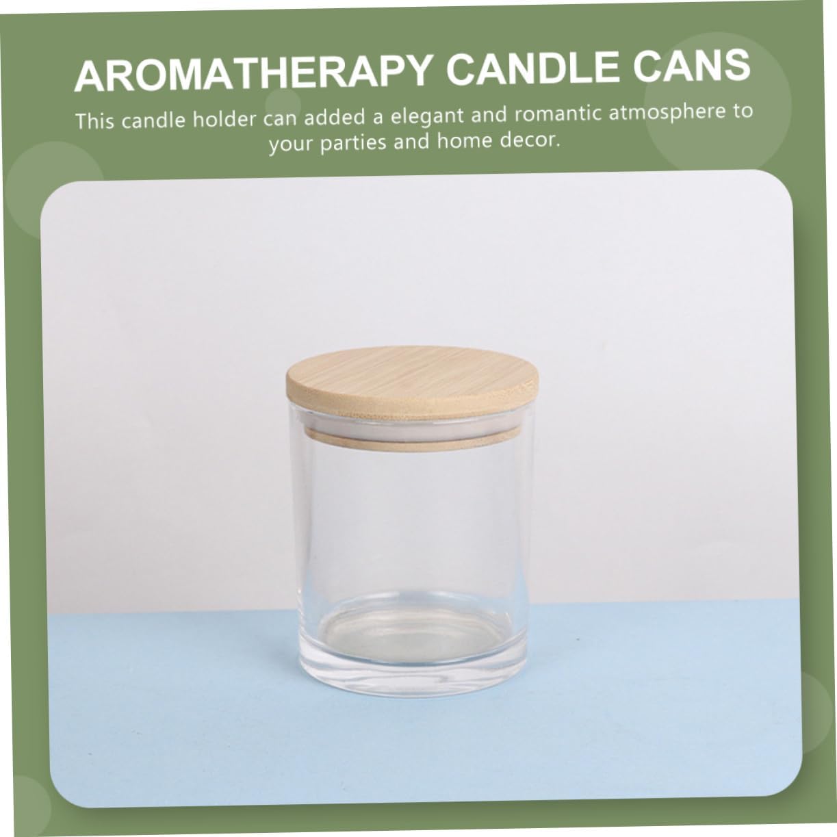 Gadpiparty 5 Sets of Glass Candle Jars with Lids for DIY Scented Candles for Aromatherapy and Special Occasions