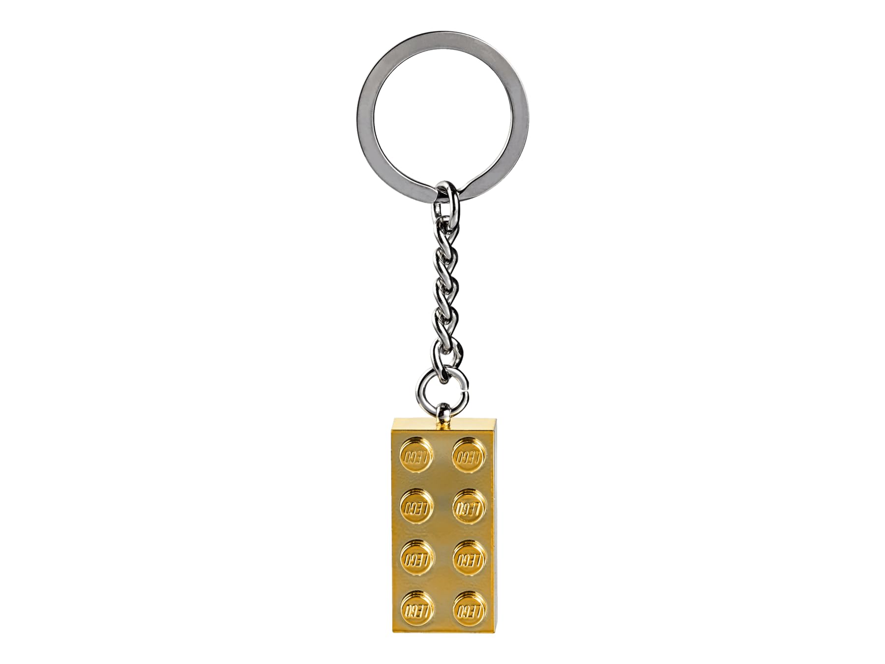 LEGO Classic 2 x 4 Brick Metallic Gold Keychain 850808
