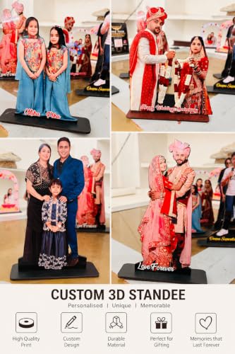 Image of Wood Square Prints Club Customized Mosaic Couple Photo Frame - Love Birthday Gift | Couple Gifts | Couple Photo Frame With Photo Upload, Tabletop, Multi-coloured Size 5 x 8 inch