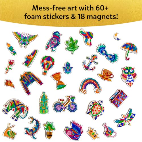 Image of Skillmatics Foil Fun Pretty Patterns, Foil Art, Gift for Tweens & Adults | Travel Toys, Craft Kit, 18 DIY Magnets, 60+ Foam Stickers, Fine Motor Skills, DIY Mess-Free Activity, Screen-Free