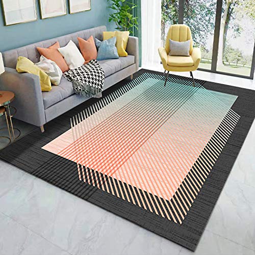 Tapis de style moderne abstrait antidérapant et lavable - 2