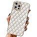 Lafunda Coque Compatible avec iPhone 13 Pro Coque de Téléphone Portable Femme Plaqué Or Scintillant Bumper TPU Protection Antichoc Étui Housse pour iPhone 13 Pro(6,1 Pouces) Blanc