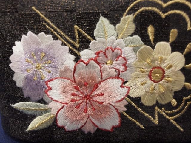 沙織 花柄刺繍 草履バックセット NISHIORI 成人式 草履バッグ